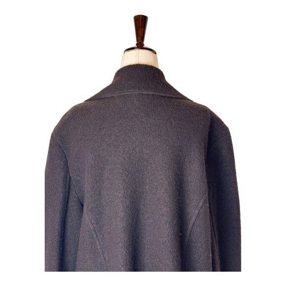 Alexandra Bartlett Sweater Women 1X Brown Wool Knit Embroidered‎ Collar Cardigan - Picture 4 of 10